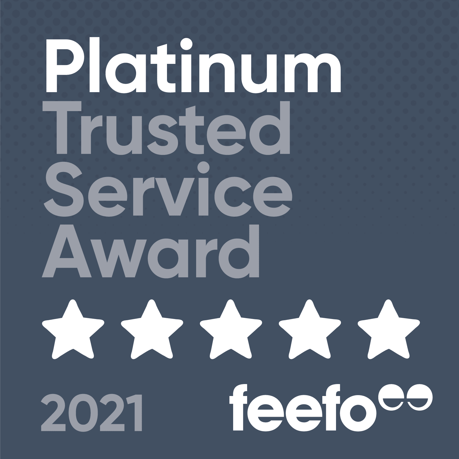 Feefo Gold Trusted Service Award 2021